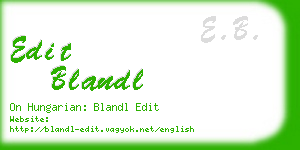 edit blandl business card